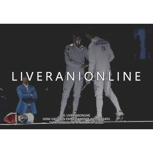 Pechino -08-2008 Giochi Olimpici Pechino Beijing 2008 scherma a squadre nella foto tagliariol matteo (ITA) a infortunato sostituito da carozzo stefano (ITA) ph marco luzzani/ag aldo liverani s.a.s.