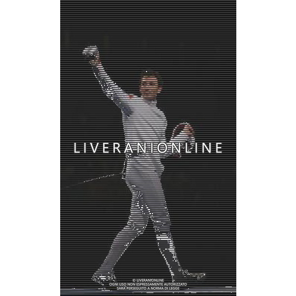 Pechino -08-2008 Giochi Olimpici Pechino Beijing 2008 scherma a squadre nella foto confalonieri diego esulta ph marco luzzani/ag aldo liverani s.a.s.