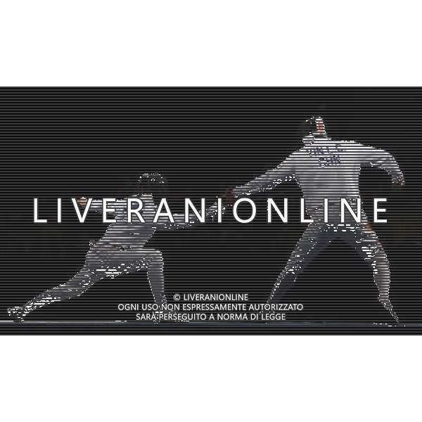 Pechino -08-2008 Giochi Olimpici Pechino Beijing 2008 scherma a squadre nella foto tagliariol matteo e yin liachi ph marco luzzani/ag aldo liverani s.a.s.