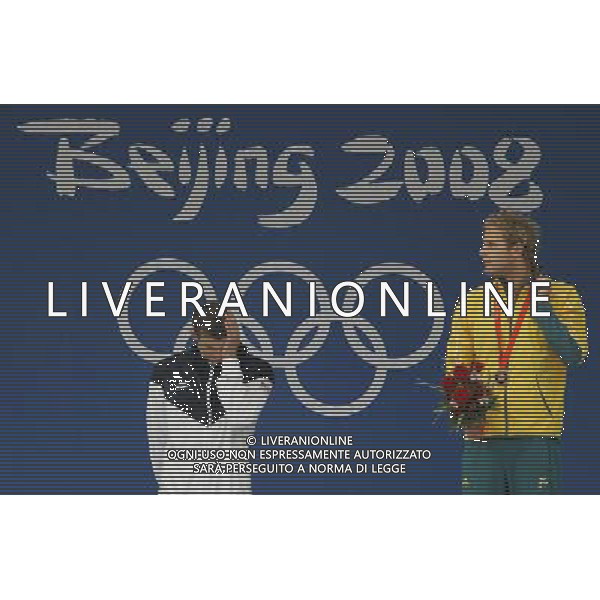 Pechino -08-2008 Giochi Olimpici Pechino Beijing 2008 finali nuoto nella foto michael phelps (usa) oro 100 m farfalla 7° oro ph marco luzzani/ag aldo liverani s.a.s.