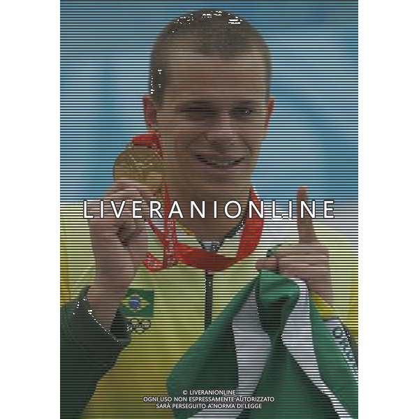 Pechino -08-2008 Giochi Olimpici Pechino Beijing 2008 finali nuoto nella foto cesar cielo filho (BRA) oro 50 m stile libero ph marco luzzani/ag aldo liverani s.a.s.