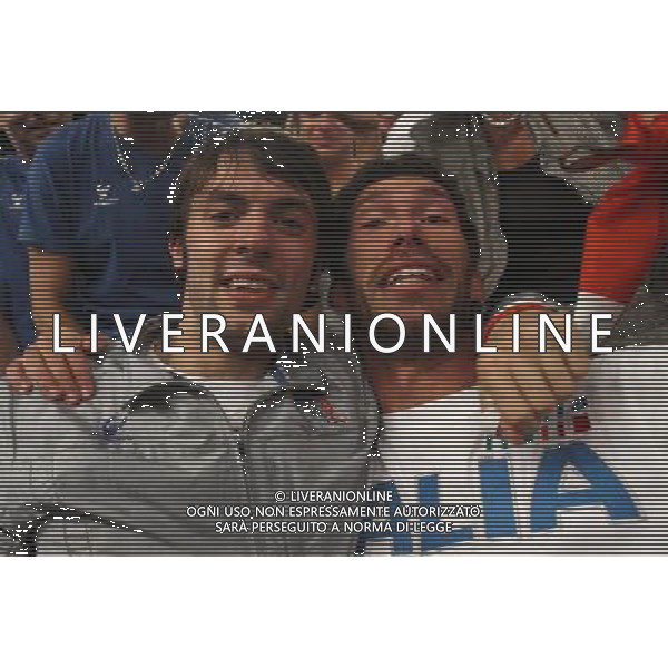 Pechino -08-2008 Giochi Olimpici Pechino Beijing 2008 scherma a squadre nella foto esultanza tagliariol matteo e carozzo stefano ph marco luzzani/ag aldo liverani s.a.s.