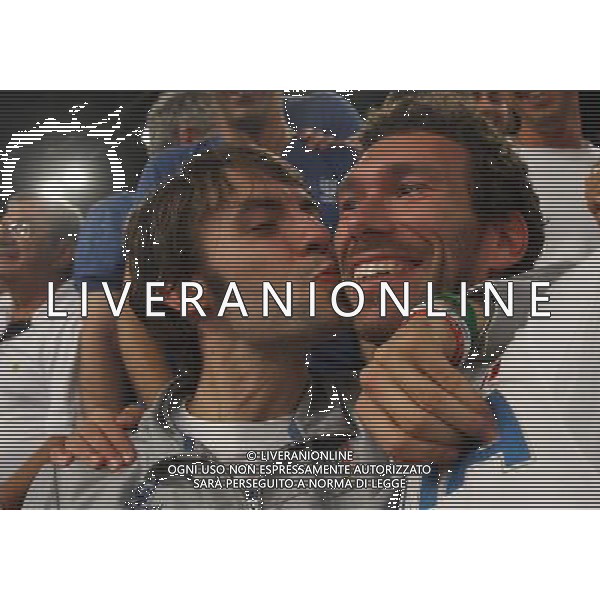 Pechino -08-2008 Giochi Olimpici Pechino Beijing 2008 scherma a squadre nella foto esultanza tagliariol matteo e carozzo stefano ph marco luzzani/ag aldo liverani s.a.s.