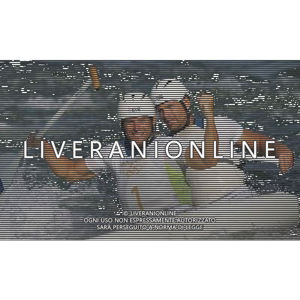 Pechino -08-2008 Giochi Olimpici Pechino Beijing 2008 canoa kayak nella foto volf jaroslav e stepanek ondrej (CZE) esultano ph marco luzzani/ag aldo liverani s.a.s.