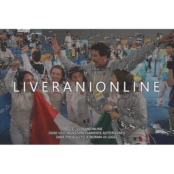 Pechino -08-2008 Giochi Olimpici Pechino Beijing 2008 finale bronzo fioretto squadre femminile nella foto italia esulta ph marco luzzani/ag aldo liverani s.a.s. 