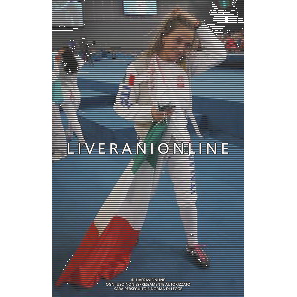 Pechino -08-2008 Giochi Olimpici Pechino Beijing 2008 finale bronzo fioretto squadre femminile nella foto margherita granbassi ph marco luzzani/ag aldo liverani s.a.s. 