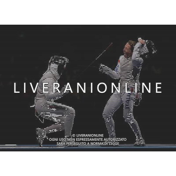 Pechino -08-2008 Giochi Olimpici Pechino Beijing 2008 finale bronzo fioretto squadre femminile nella foto valentina vezzali esulta esulta ph marco luzzani/ag aldo liverani s.a.s. 