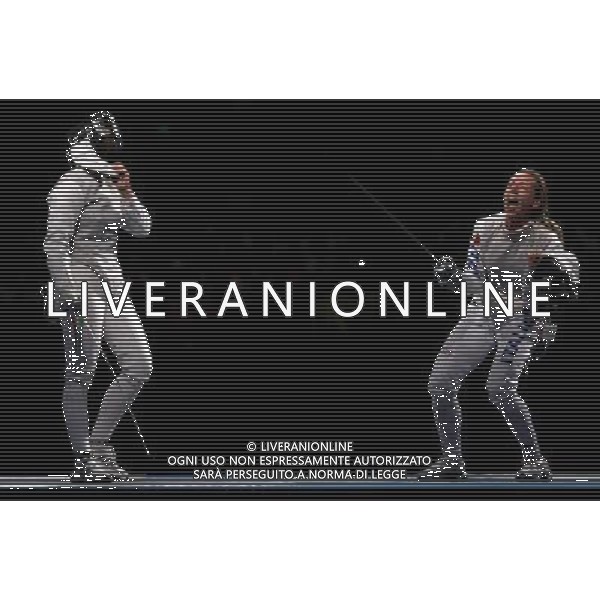 Pechino -08-2008 Giochi Olimpici Pechino Beijing 2008 finale bronzo fioretto squadre femminile nella foto valentina vezzali esulta esulta ph marco luzzani/ag aldo liverani s.a.s. 