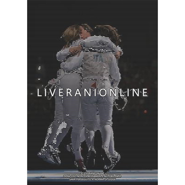 Pechino -08-2008 Giochi Olimpici Pechino Beijing 2008 finale bronzo fioretto squadre femminile nella foto italia esulta ph marco luzzani/ag aldo liverani s.a.s. 