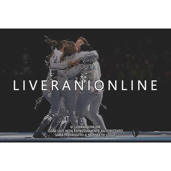 Pechino -08-2008 Giochi Olimpici Pechino Beijing 2008 finale bronzo fioretto squadre femminile nella foto italia esulta ph marco luzzani/ag aldo liverani s.a.s. 