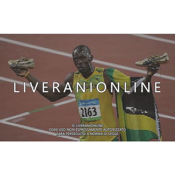 Pechino 16-08-2008 Giochi Olimpici Pechino Beijing 2008 finale 100 m uomini nella foto bolt usain (JAM) oro e record del mondo ph marco luzzani/ag aldo liverani s.a.s.