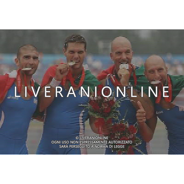 Pechino 17-08-2008 Giochi Olimpici Pechino Beijing 2008 canottagio 4x nella foto agamennoni luca, venier simone, galtarossa rossano e raineri simone (ITA) argento ph marco luzzani/ag aldo liverani s.a.s.