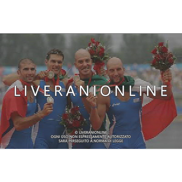 Pechino 17-08-2008 Giochi Olimpici Pechino Beijing 2008 canottagio 4x nella foto agamennoni luca, venier simone, galtarossa rossano e raineri simone (ITA) argento ph marco luzzani/ag aldo liverani s.a.s.