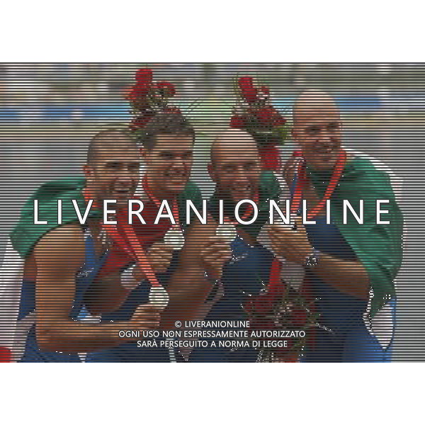 Pechino 17-08-2008 Giochi Olimpici Pechino Beijing 2008 canottagio 4x nella foto agamennoni luca, venier simone, galtarossa rossano e raineri simone (ITA) argento ph marco luzzani/ag aldo liverani s.a.s.