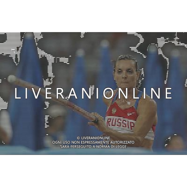 Pechino -08-2008 Giochi Olimpici Pechino Beijing 2008 finale salto con asta femminile nella foto Yelena Isinbayeva (RUSSIA) medaglia d\'oro record del mondo nel salto con l\'asta 5,05 ph marco luzzani/ag aldo liverani s.a.s.