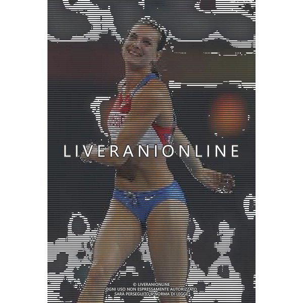 Pechino -08-2008 Giochi Olimpici Pechino Beijing 2008 finale salto con asta femminile nella foto Yelena Isinbayeva (RUSSIA) medaglia d\'oro record del mondo nel salto con l\'asta 5,05 ph marco luzzani/ag aldo liverani s.a.s.