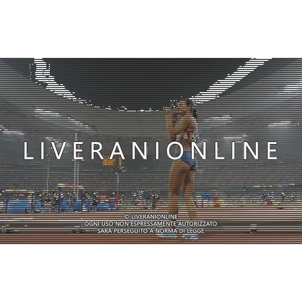 Pechino -08-2008 Giochi Olimpici Pechino Beijing 2008 finale salto con asta femminile nella foto Yelena Isinbayeva (RUSSIA) medaglia d\'oro record del mondo nel salto con l\'asta 5,05 ph marco luzzani/ag aldo liverani s.a.s.