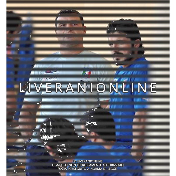 Allenamento Nazionale Italiana Coverciano(FI) - 18.08.2008 Nella Foto: angelo PERUZZI E gennaro GATTUSO /Ph.Vitez-Ag. Aldo Liverani