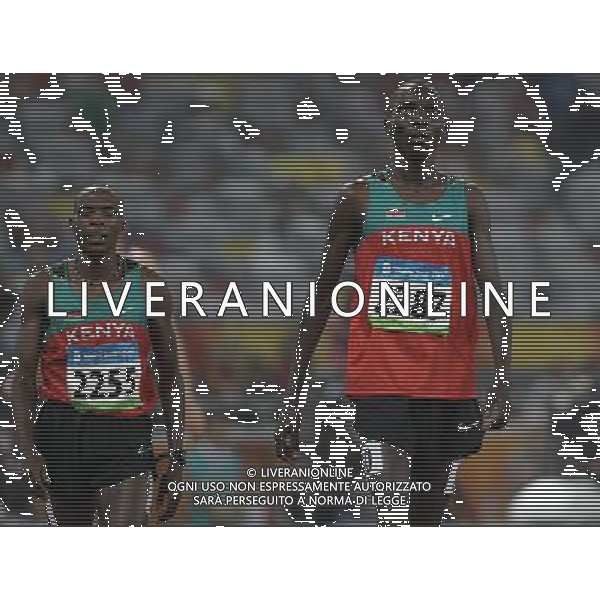 Pechino 19-08-2008 Giochi Olimpici Pechino Beijing 2008 atletica nella foto la delusione per l\'argento di kiprop asbel kipruto (KEN) nei 1500 m uomini ph marco luzzani/ag aldo liverani s.a.s.