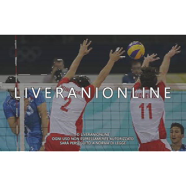 Pechino 20-08-2008 Giochi Olimpici Pechino Beijing 2008 pallavolo maschile nella foto gavotto mauro, winiarski michal e kadziewicz lukas ph marco luzzani/ag aldo liverani s.a.s.