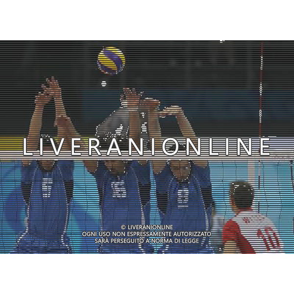 Pechino 20-08-2008 Giochi Olimpici Pechino Beijing 2008 pallavolo maschile nella foto vermigli valerio, birarelli emanuele e cisolla alberto ph marco luzzani/ag aldo liverani s.a.s.
