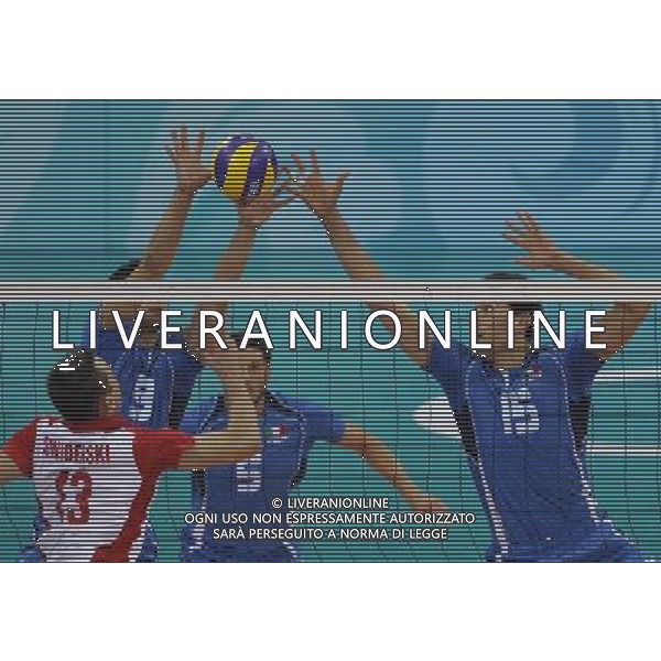 Pechino 20-08-2008 Giochi Olimpici Pechino Beijing 2008 pallavolo maschile nella foto martino matteo e birarelli emanuele ph marco luzzani/ag aldo liverani s.a.s.