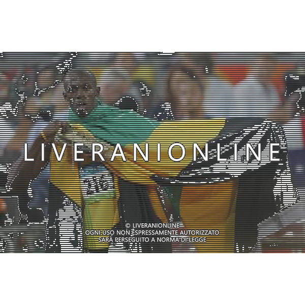 Pechino 20-08-2008 Giochi Olimpici Pechino Beijing 2008 atletica finale 200 m uomini nella foto usain bolt (JAM) oro e record del mondo sui 200 m maschili ph marco luzzani/ag aldo liverani s.a.s.