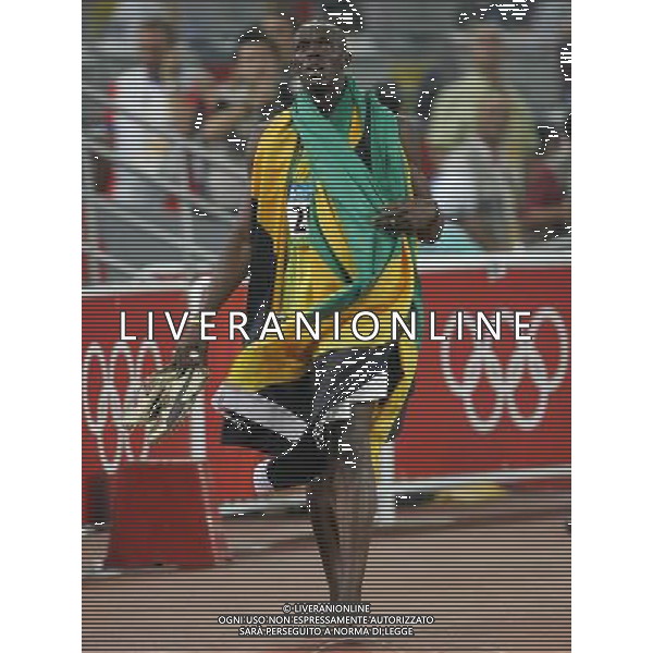 Pechino 20-08-2008 Giochi Olimpici Pechino Beijing 2008 atletica finale 200 m uomini nella foto usain bolt (JAM) oro e record del mondo sui 200 m maschili ph marco luzzani/ag aldo liverani s.a.s.