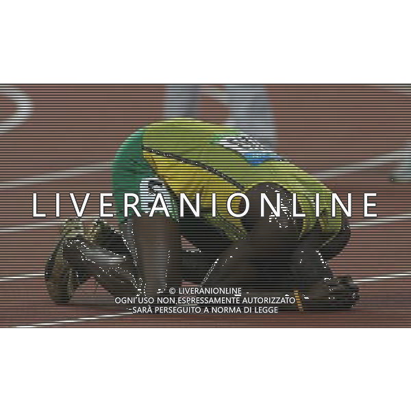 Pechino 20-08-2008 Giochi Olimpici Pechino Beijing 2008 atletica finale 200 m uomini nella foto usain bolt (JAM) oro e record del mondo sui 200 m maschili ph marco luzzani/ag aldo liverani s.a.s.