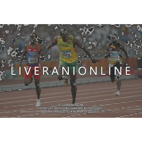 Pechino 20-08-2008 Giochi Olimpici Pechino Beijing 2008 atletica finale 200 m uomini nella foto usain bolt (JAM) oro e record del mondo sui 200 m maschili ph marco luzzani/ag aldo liverani s.a.s.