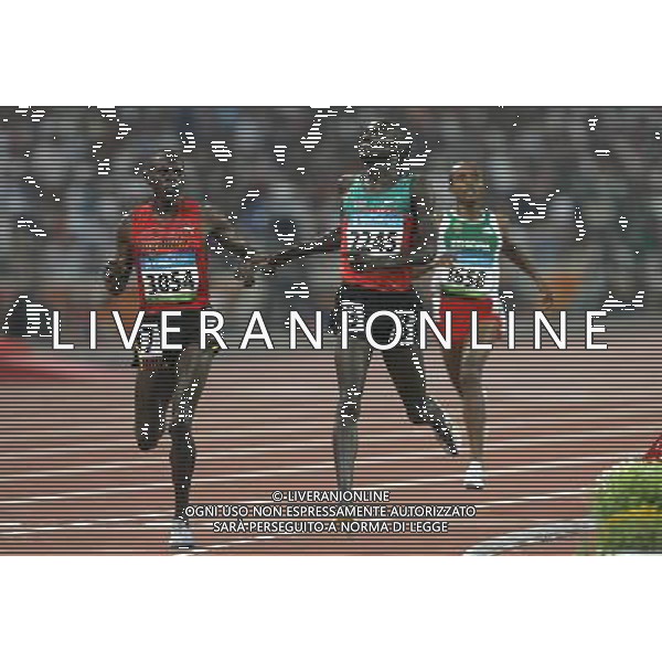 Pechino 20-08-2008 Giochi Olimpici Pechino Beijing 2008 atletica nella foto soi edwin cheruiyot (KEN) e kipsiro moses ndiema (UGA) 5000 m ph marco luzzani/ag aldo liverani s.a.s.