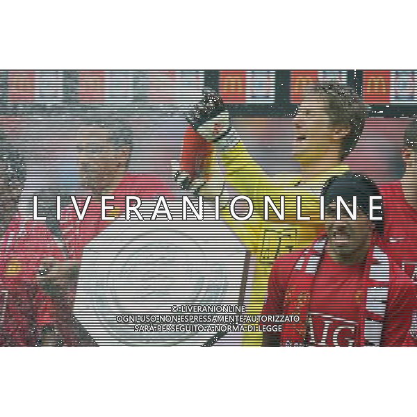 Manchester United v Portsmouth, FA Community Shield. Wembley Stadium. London. UK. 10/8/08 NELLA FOTO IL MANCHESTER UNITED PREMIATO FOTO IPS-AG ALDO LIVERANI ONLY ITALY 