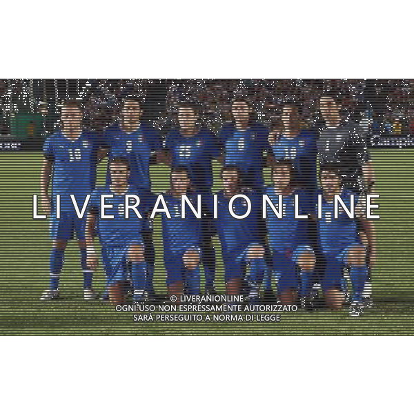 Italia - Austria Amichevole di calcio a Nizza 20/08/2008 Nella foto la formazione italiana Foto Ghidoni/Ag. Aldo Liverani