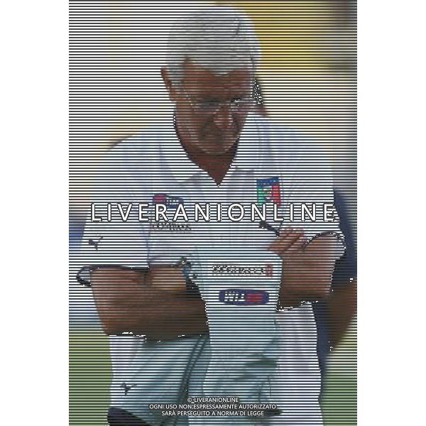 Italia - Austria Amichevole di calcio a Nizza 20/08/2008 Nella foto Marcello Lippi, ct della nazionale a testa bassa Foto Ghidoni/Ag. Aldo Liverani