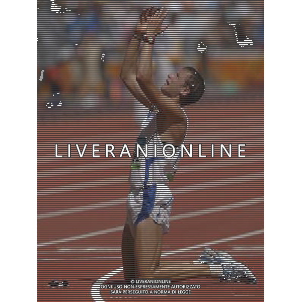 Pechino -08-2008 Giochi Olimpici Pechino Beijing 2008 marcia 50 km uomini nella foto alex schwazer (ITA) oro ph marco luzzani/ag aldo liverani s.a.s.