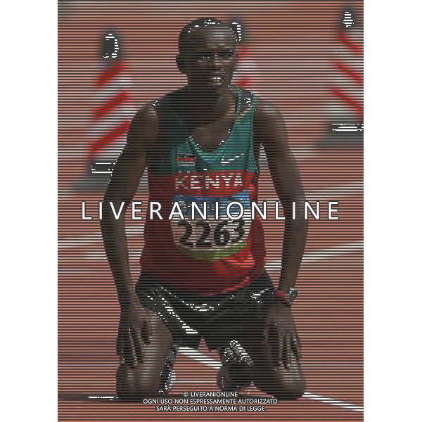 Pechino 24-08-2008 Giochi Olimpici Pechino Beijing 2008 maratona olimpica nella foto wansiru samuel kamu (KEN) oro ph marco luzzani/ag aldo liverani s.a.s.