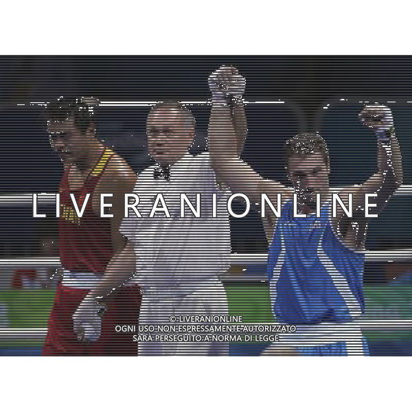 Pechino -08-2008 Giochi Olimpici Pechino Beijing 2008 finale boxe nella foto cammarelle roberto (ita) oro e zhang zhilei (CHN) argento ph marco luzzani/ag aldo liverani s.a.s.