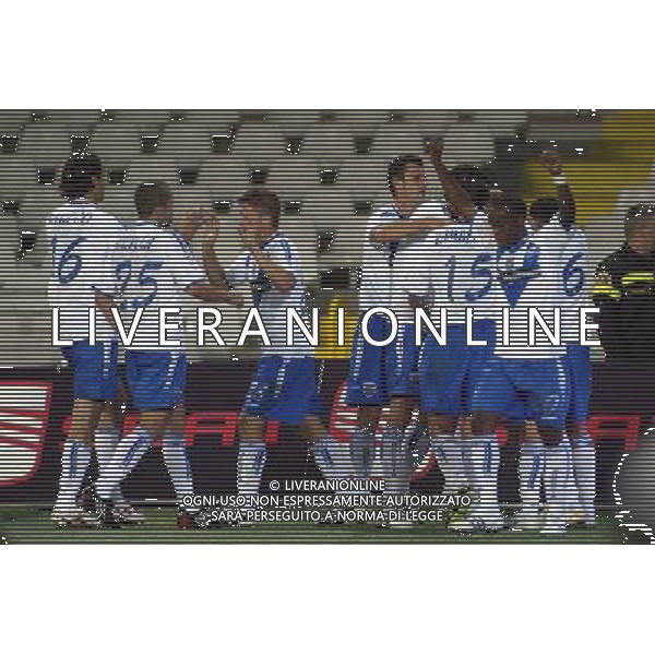 ©Alessandro Falzone/PressPhoto 23-08-2008 Torino Sport-Calcio Torino Brescia 3¡ Turno Coppa Italia 2008/2009 Nella foto: Esultanza del brescia dopo il gol di Possanzini AG ALDO LIVERANI