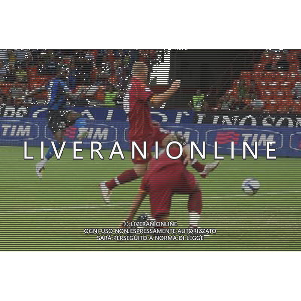 Supercoppa Italiana 2008 Milano - 24.08.2008 Inter-Roma Nella Foto: il gol di Sueely Muntari del 1-0 Ph.Ghidoni-Ag. Aldo Liverani