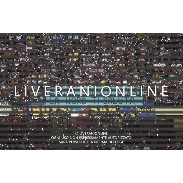 Supercoppa Italiana 2008 Milano - 24.08.2008 Inter-Roma Nella Foto: STRISCIONE DEI TIFOSI INTERISTI PER FRANCO SENSI Ph.Ghidoni-Ag. Aldo Liverani