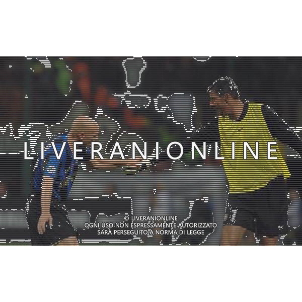 Supercoppa Italiana 2008 Milano - 24.08.2008 Inter-Roma Nella Foto: ESULTANZA DI ESTEBAN CAMBIASSO E FRANCESCO TOLDO DOPO il gol di Sulley MUNTARI del 1-0 /Ph.Vitez-Ag. Aldo Liverani