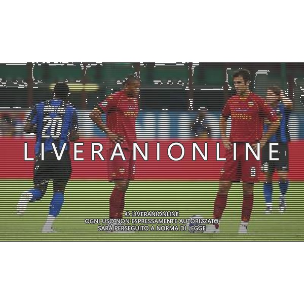 Supercoppa Italiana 2008 Milano - 24.08.2008 Inter-Roma Nella Foto: julio Baptista e mirko Vucinic dopo il gol subito Ph.Ghidoni-Ag. Aldo Liverani