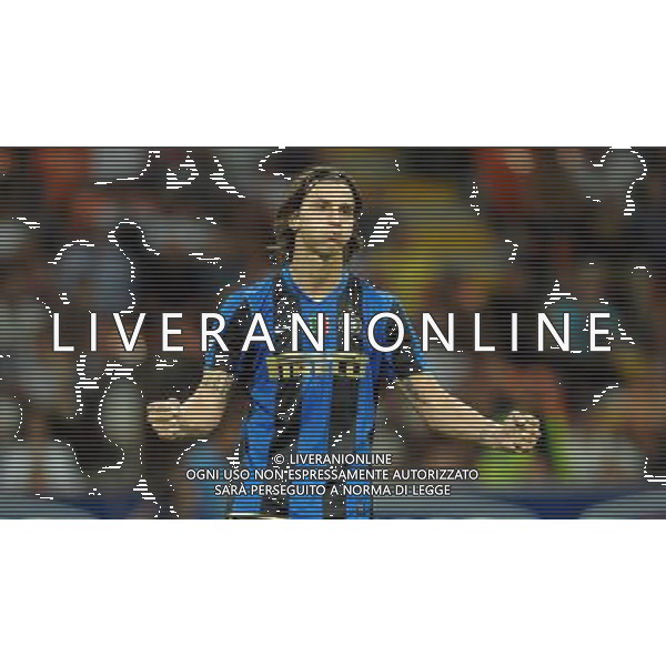 Supercoppa Italiana 2008 Milano - 24.08.2008 Inter-Roma Nella Foto:ZLATAN IBRAHIMOVIC ESULTA DOPO IL RIGORE /Ph.Vitez-Ag. Aldo Liverani