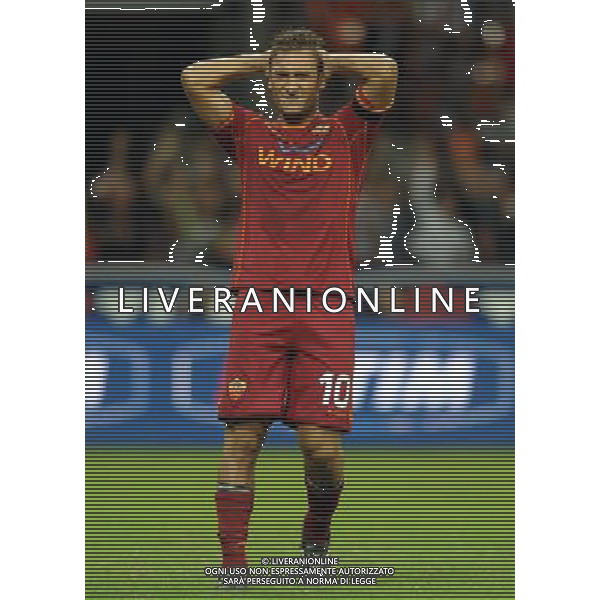 Supercoppa Italiana 2008 Milano - 24.08.2008 Inter-Roma Nella Foto:LA DELUSIONE DI FRANCESCO TOTTI DOPO IL RIGORE SBAGLIATO /Ph.Vitez-Ag. Aldo Liverani