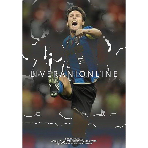 Supercoppa Italiana 2008 Milano - 24.08.2008 Inter-Roma Nella Foto:JAVIER ZANETTI ESULTA DOPO L\'ULTIMO RIGORE /Ph.Vitez-Ag. Aldo Liverani