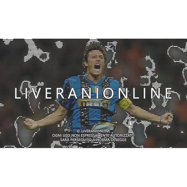 Supercoppa Italiana 2008 Milano - 24.08.2008 Inter-Roma Nella Foto:JAVIER ZANETTI ESULTA DOPO L\'ULTIMO RIGORE /Ph.Vitez-Ag. Aldo Liverani