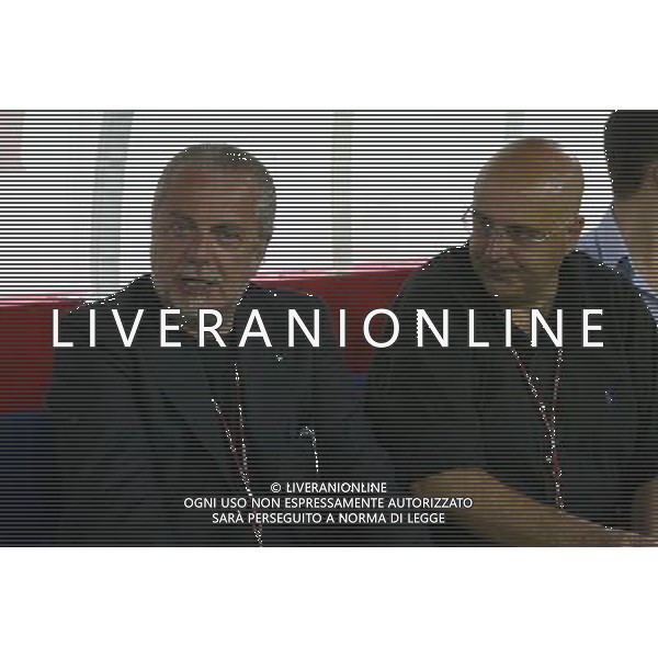 ©Alessandro Falzone/PressPhoto Napoli-21-08-2008 Trofeo Birra Moretti Napoli Juventus Milan Nella foto:aurelio De Laurentiis e Marino pierpaolo AG ALDO LIVERANI