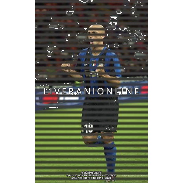 Inter-Roma Supercoppa Italiana 2008 Milano - 24.08.2008 Nella Foto: esultanza di Esteban Cambiasso Ph. CF/Ag. Aldo Liverani