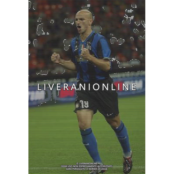 Inter-Roma Supercoppa Italiana 2008 Milano - 24.08.2008 Nella Foto: esultanza di Esteban Cambiasso Ph. CF/Ag. Aldo Liverani