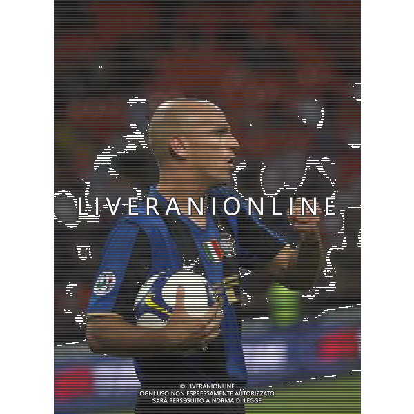 Inter-Roma Supercoppa Italiana 2008 Milano - 24.08.2008 Nella Foto: esultanza di Esteban Cambiasso Ph. CF/Ag. Aldo Liverani